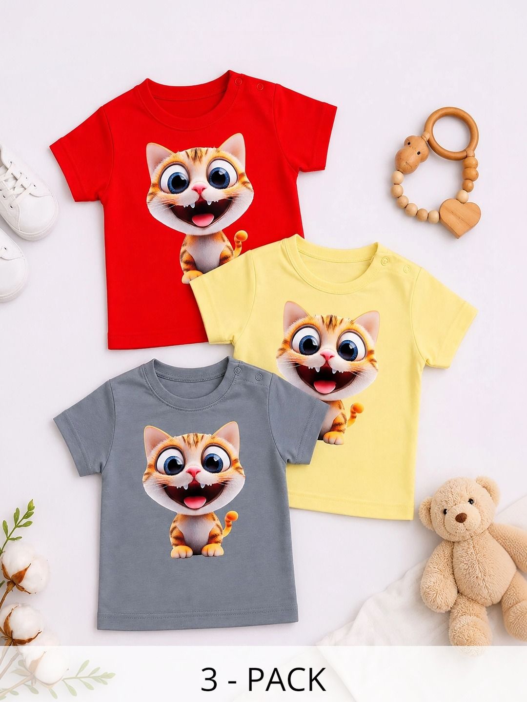 THE MAPLES FASHION Boys 3 Printed T-shirt-picture-35