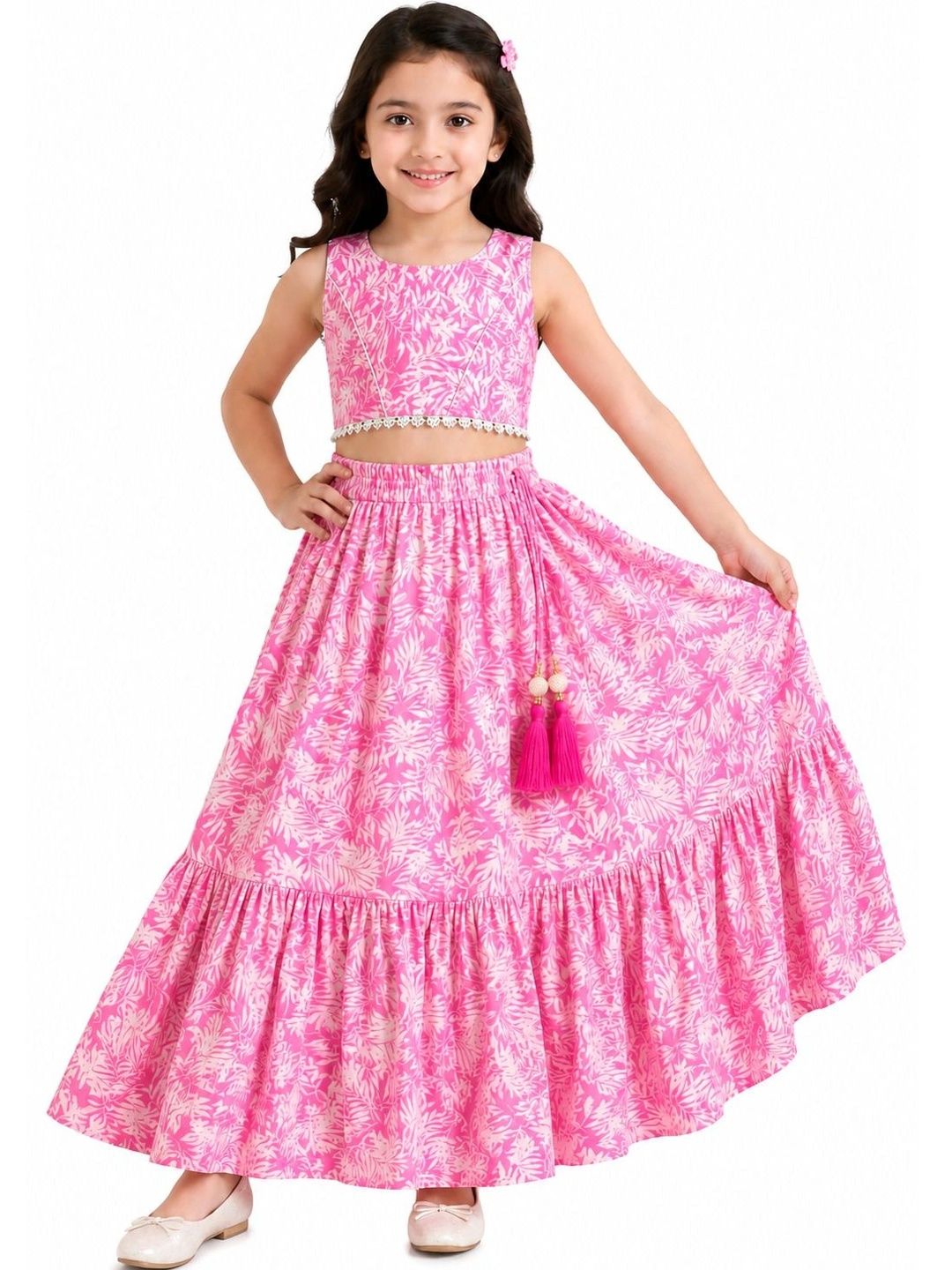 Leons Fab Girls Printed Ready to Wear Lehenga &-picture-15