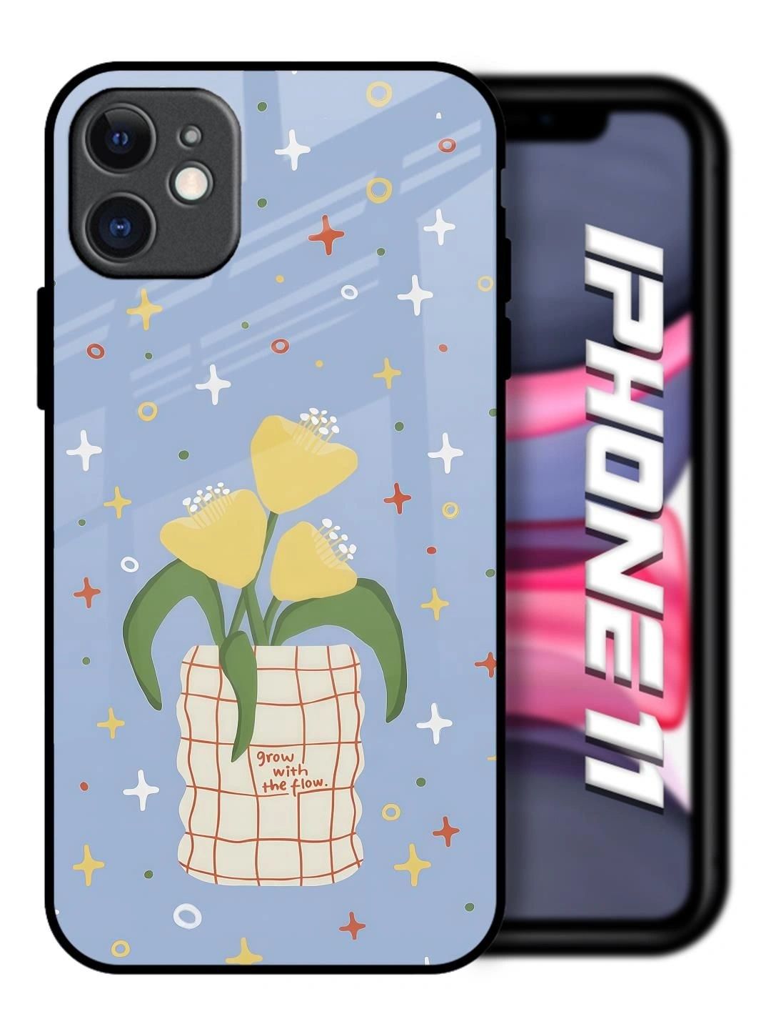 QRIOH Floral Printed iPhone 11 Back Case Mobile Accessories-picture-32