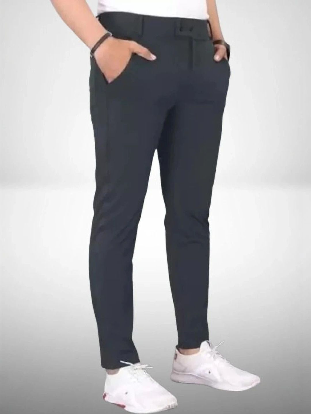 Nitya TrackP Men Smart Slim Fit Trousers-picture-33