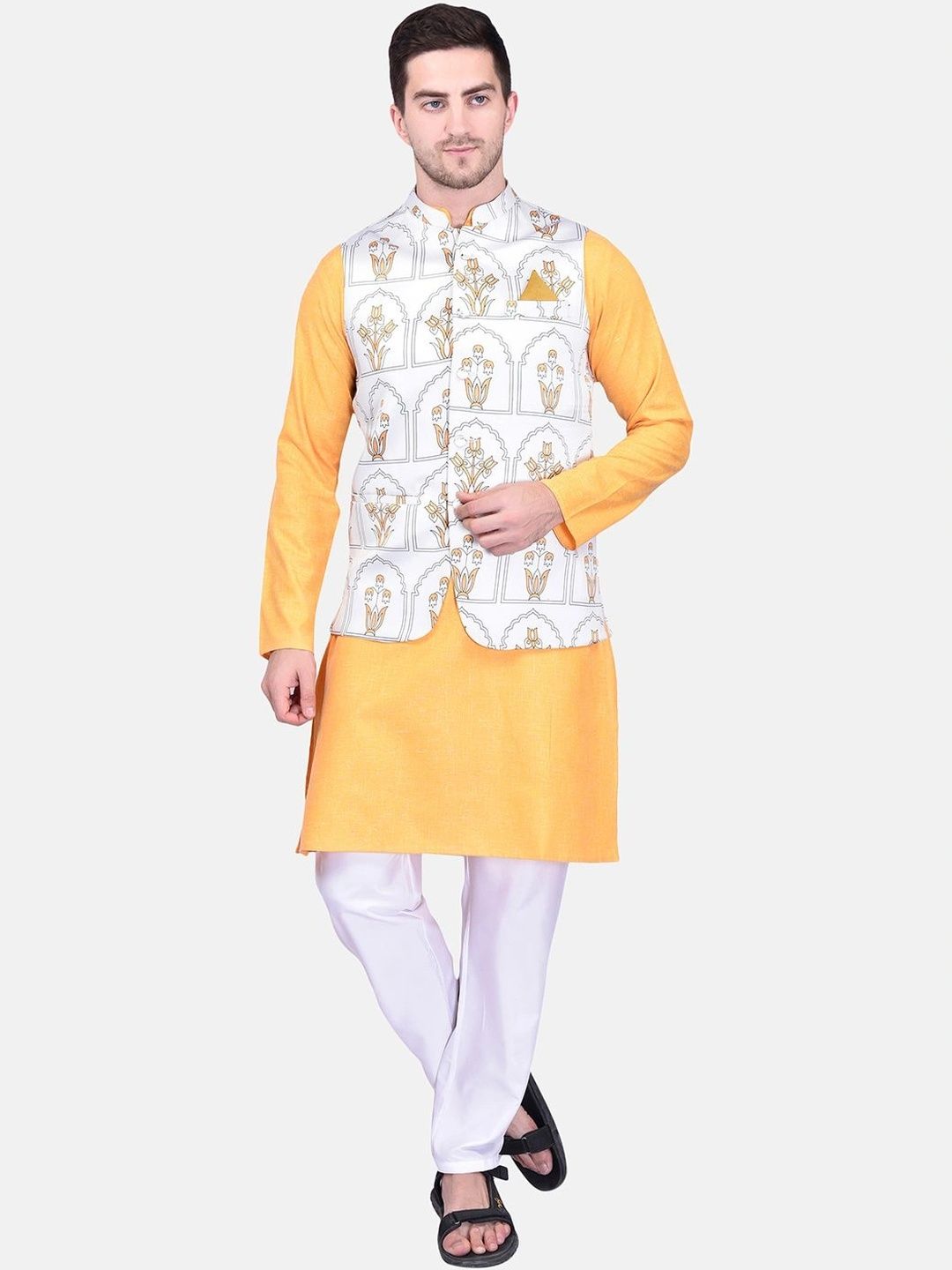 Moda Rapido Men Regular Pure Cotton Kurta with Trousers-picture-54