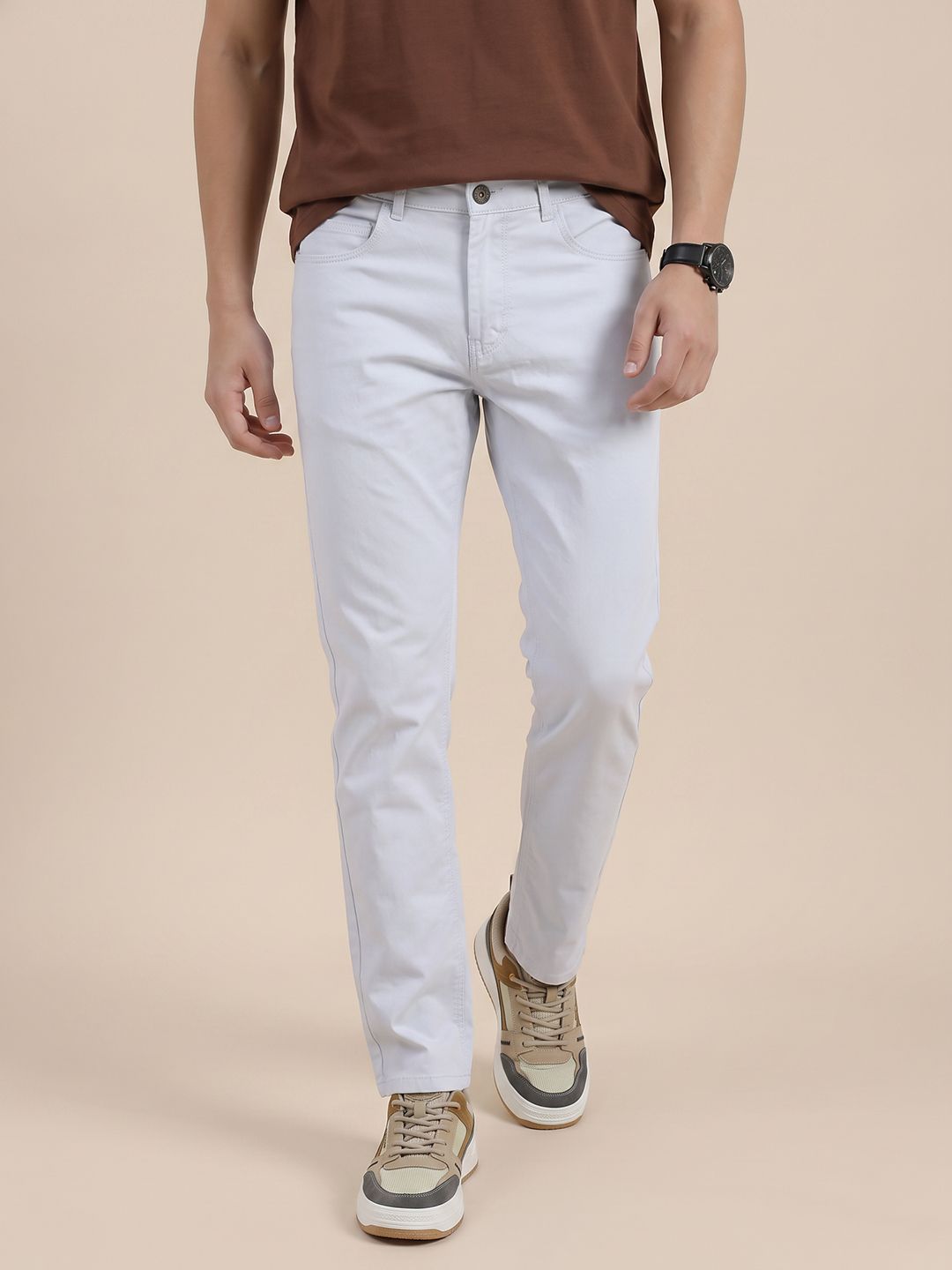 United Colors of Benetton Men Slim Fit Chinos Trousers-picture-48