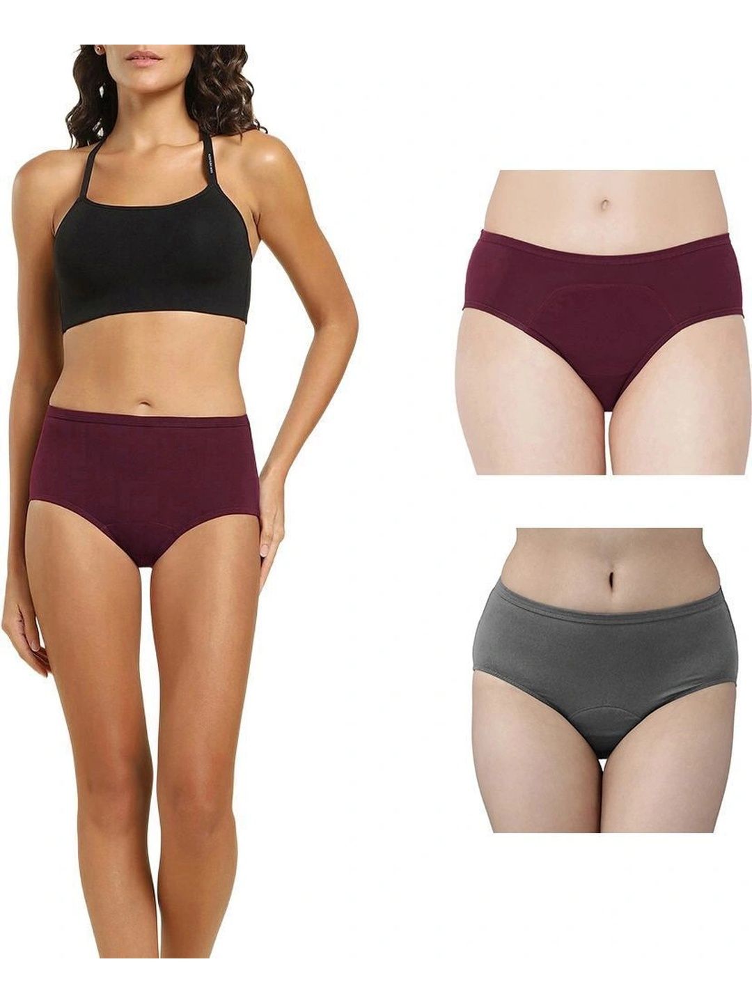 Bebron Women Pack of 2 Assorted Cotton Period Briefs-picture-31