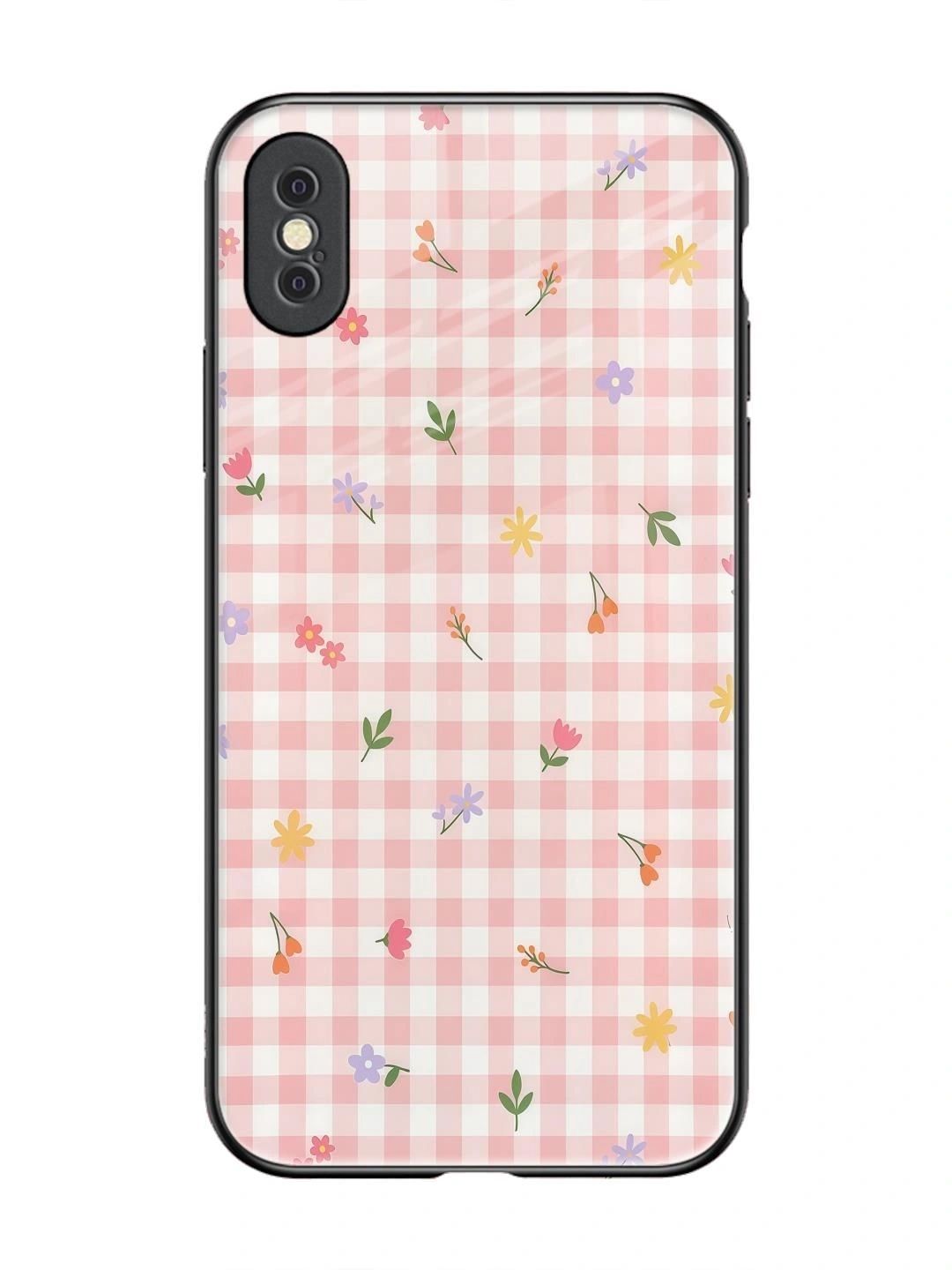 QRIOH Floral Printed iPhone Xs Max Back Case Mobile Accessories-image-43