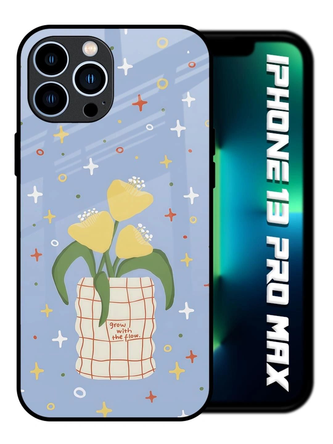 QRIOH Floral Printed iPhone 13 Pro Max Back Case Mobile Accessories-picture-52