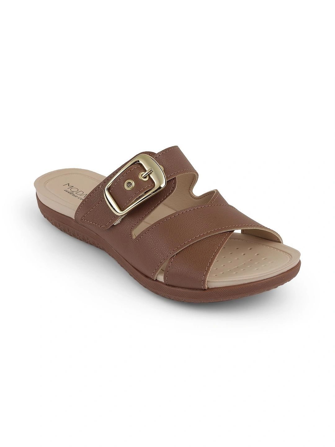 MODARE Women Open Toe Flats with Buckles-image-20