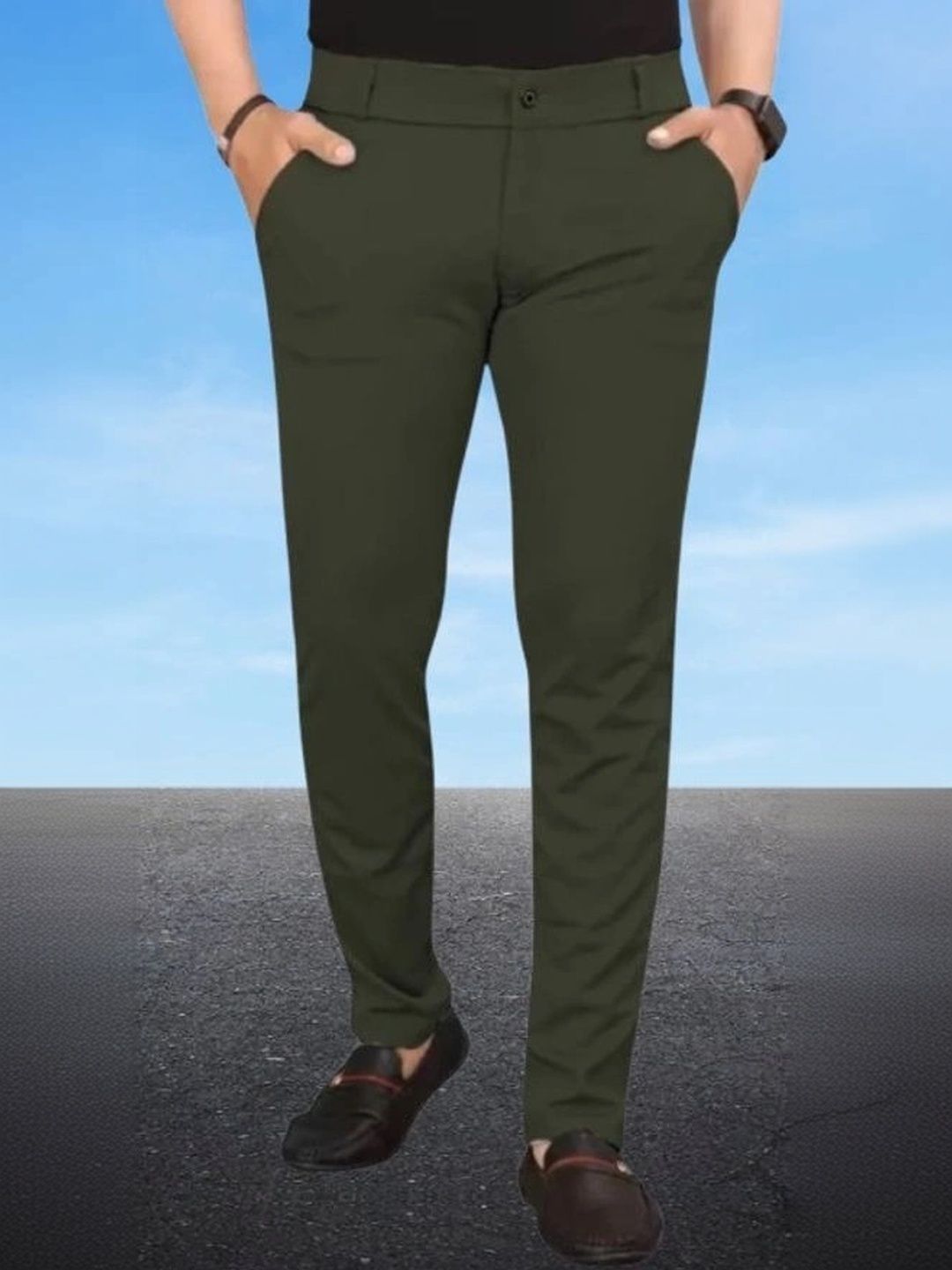 Nitya TrackP Men Smart Slim Fit Trousers-picture-45
