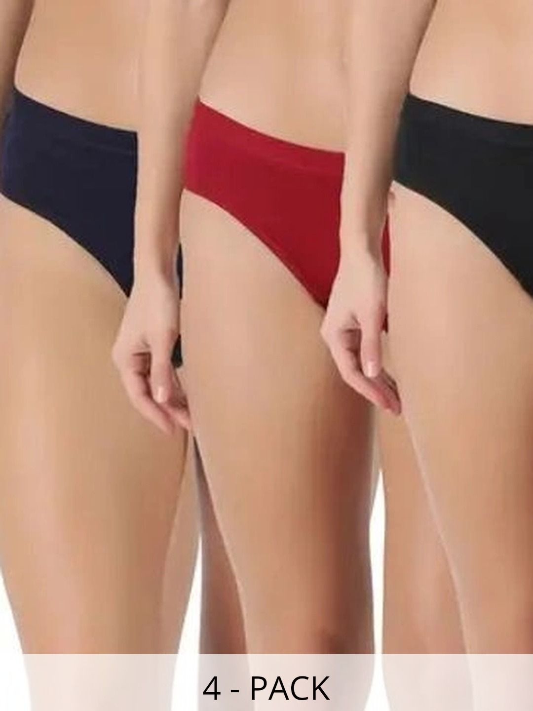 Bebron Women Pack of 4 Assorted Cotton Bikini-picture-52