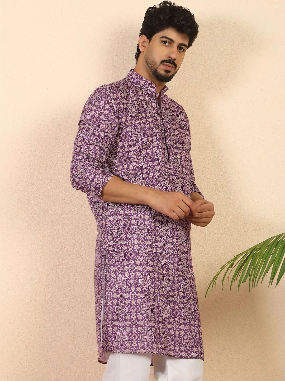KRAFT INDIA Men Ethnic Motifs Printed Kurta-picture-35