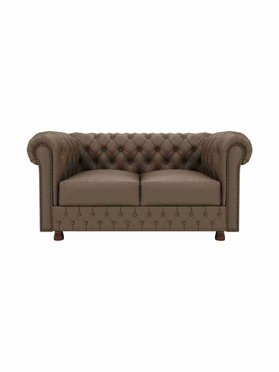 INDIAWOODMART Brown Wooden 2 Seater Sofa-picture-15