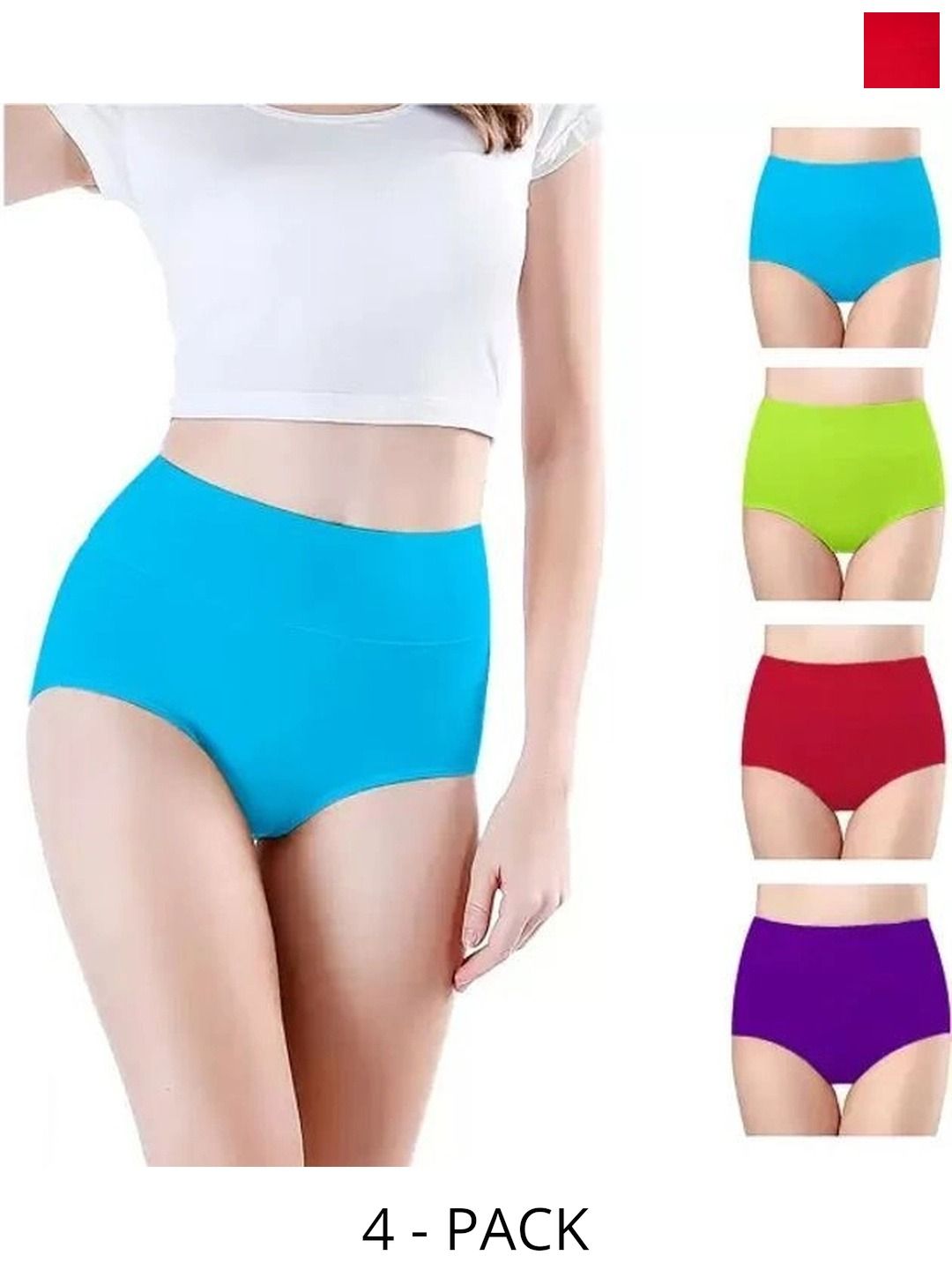 Bebron Women Pack of 4 Assorted Basic Briefs-picture-54