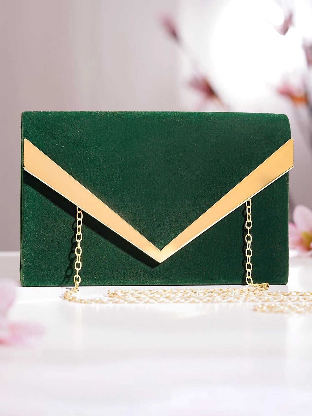 Rubans Textured Embellished Envelope Clutch-picture-11