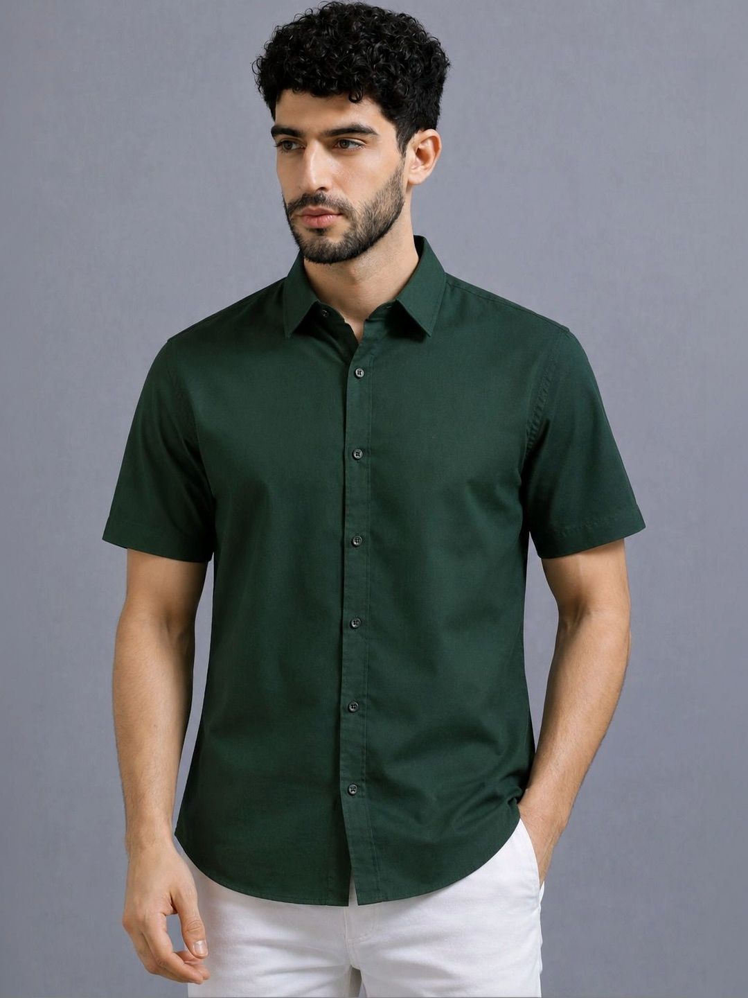 THE BIG ATTIRE Men Classic Casual Shirt-image-39