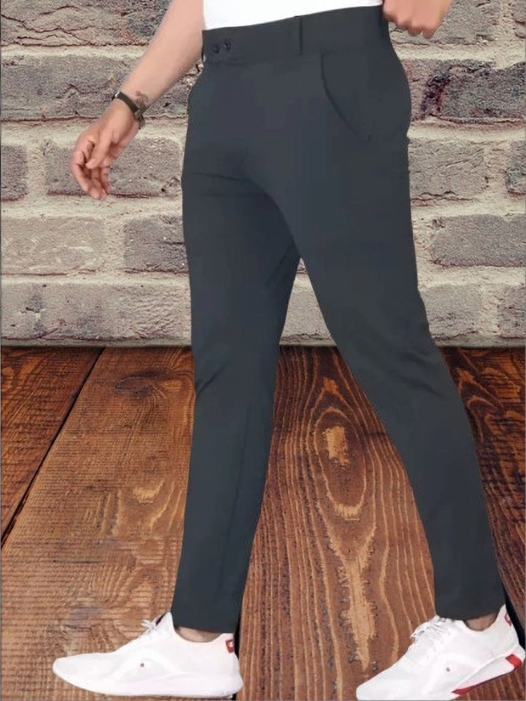 Nitya TrackP Men Smart Slim Fit Trousers-picture-15