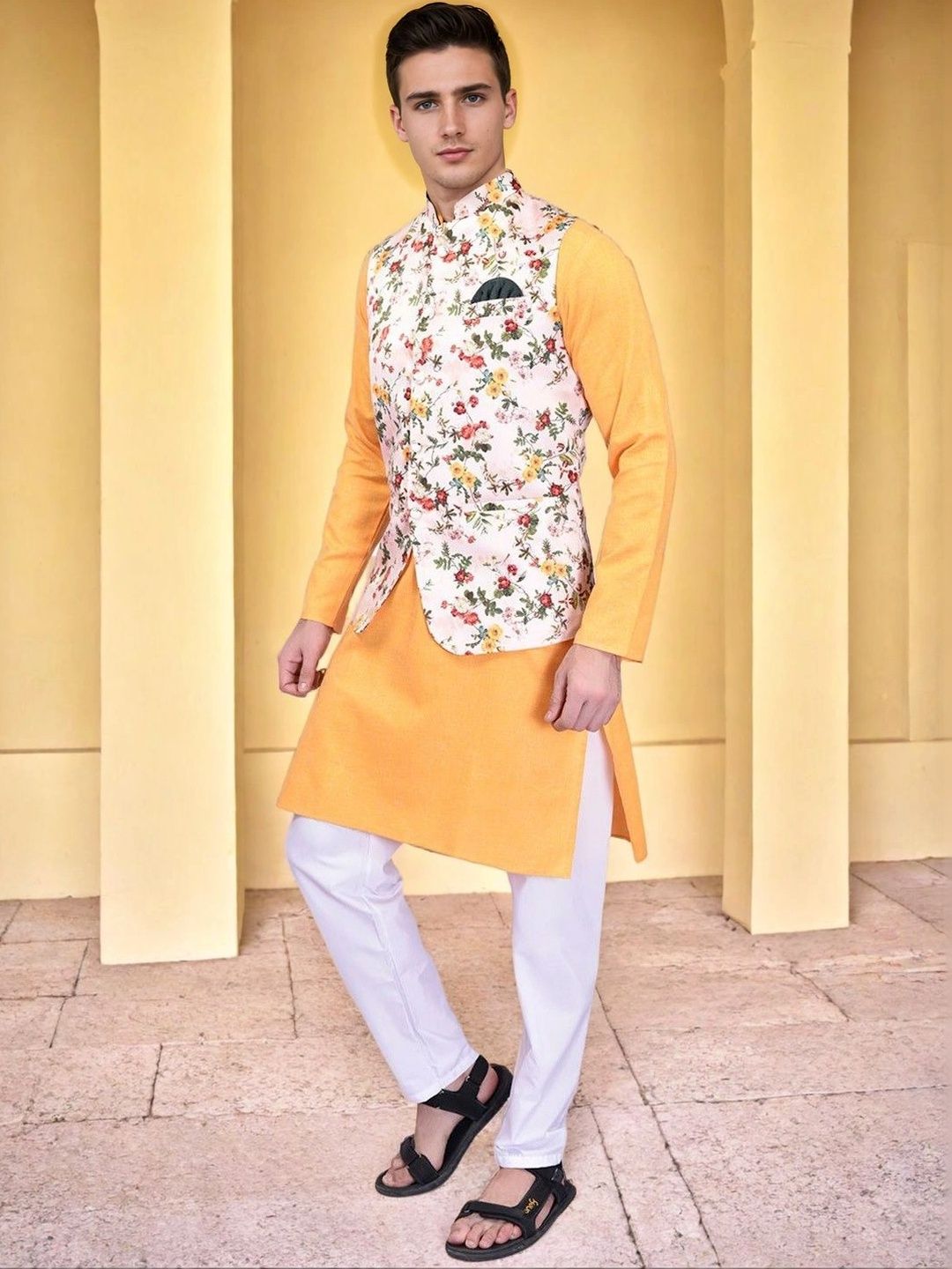 Moda Rapido Men Regular Pure Cotton Kurta with Pyjamas-picture-35