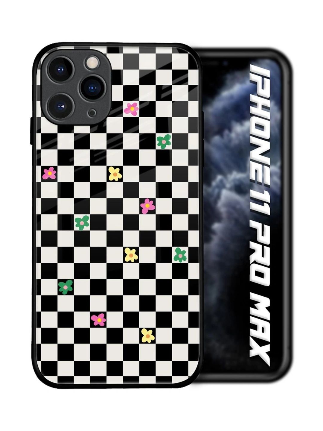 QRIOH Geometric Printed iPhone 11 Pro Max Back Case Mobile Accessories-picture-19