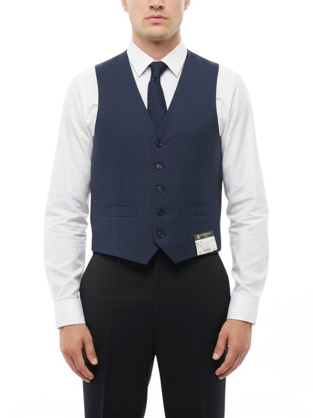 Corneliani Blue Button Front Waistcoat-picture-11