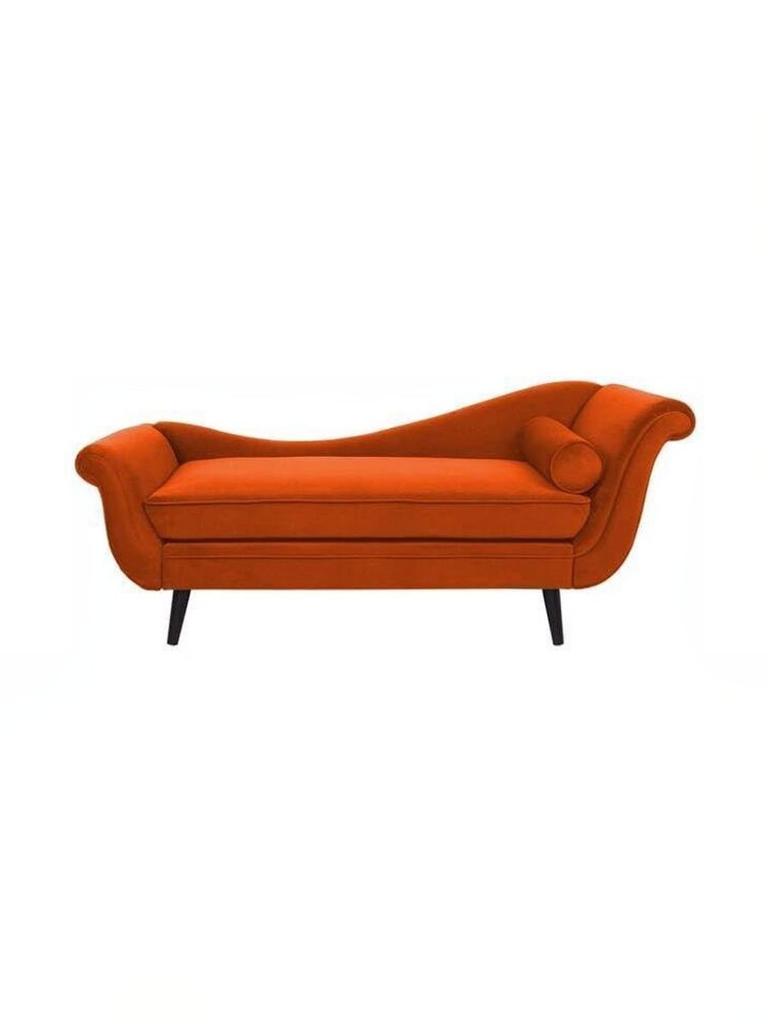 INDIAWOODMART Orange Self Design Sheesham Wood Lounge Chair-image-9