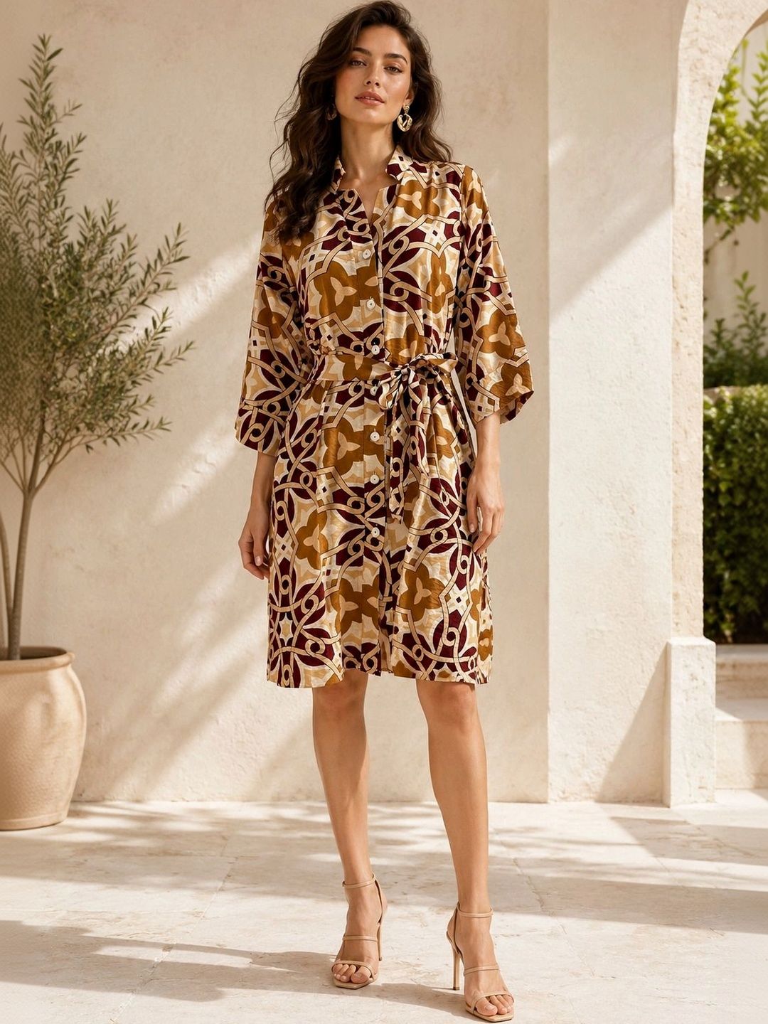 Twelve South Print Shirt Dress-picture-11