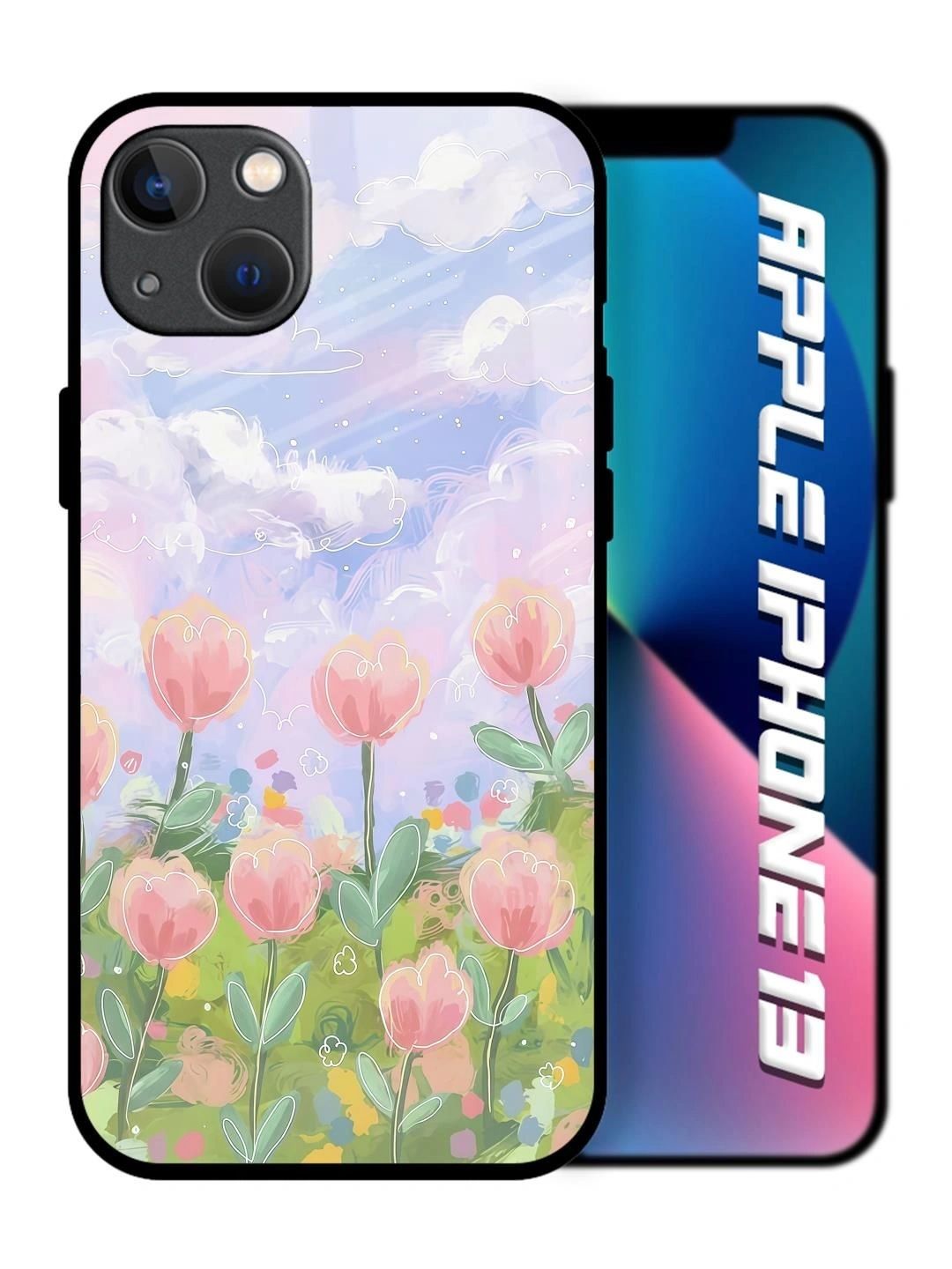 QRIOH Floral Printed iPhone 13 Back Case Mobile Accessories-picture-28