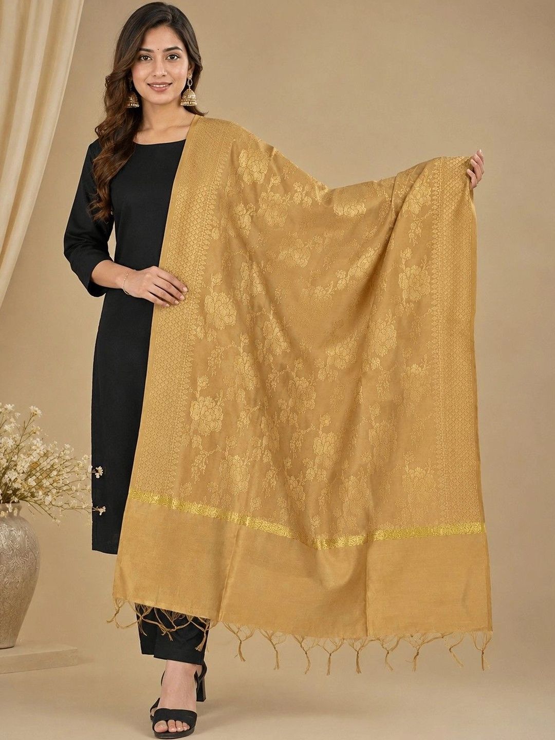 SAHINA DUPATTA Woven Design Dupatta with Zari-picture-26