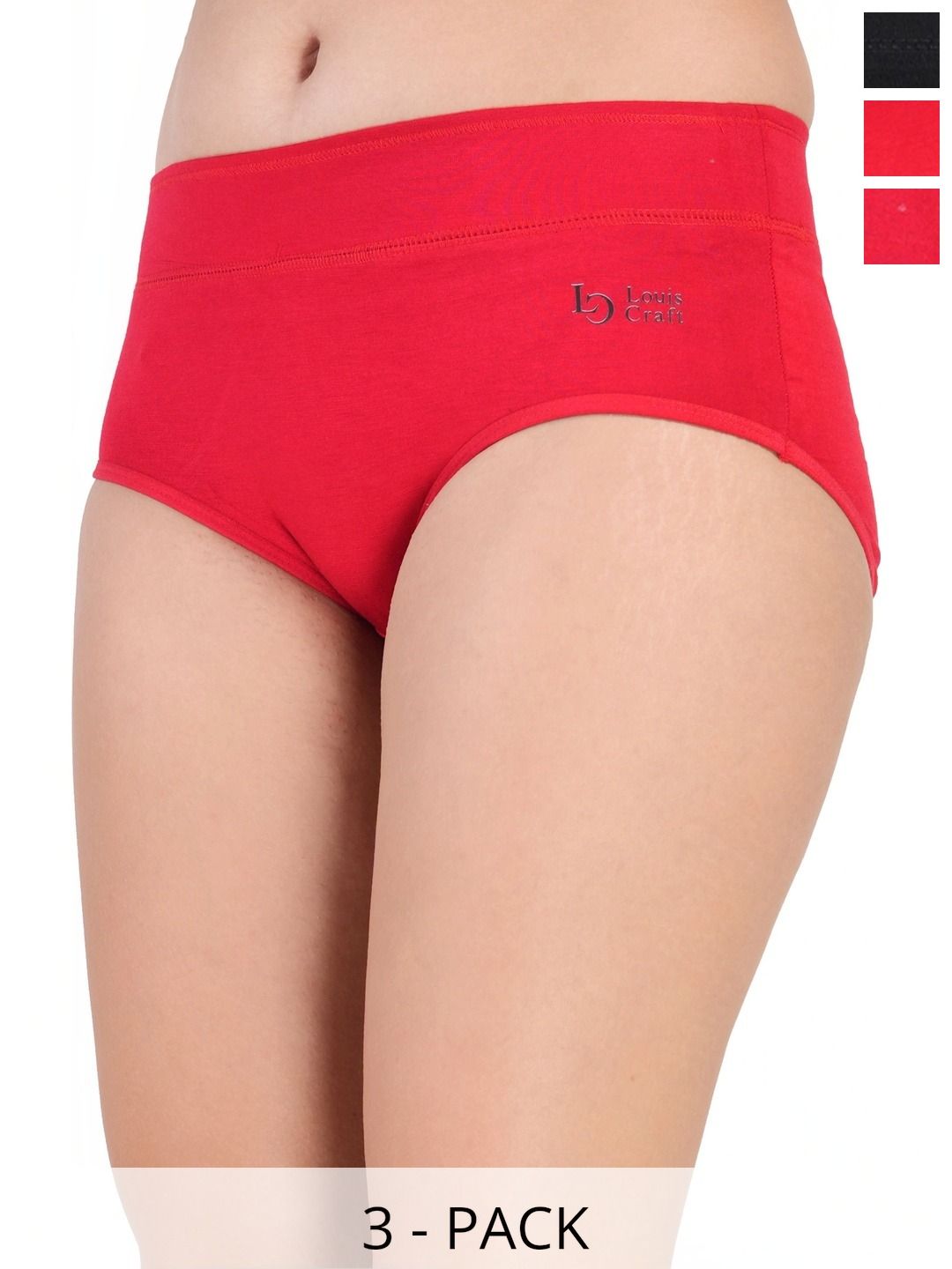 Bebron Women Pack of 3 Assorted Basic Briefs-picture-13