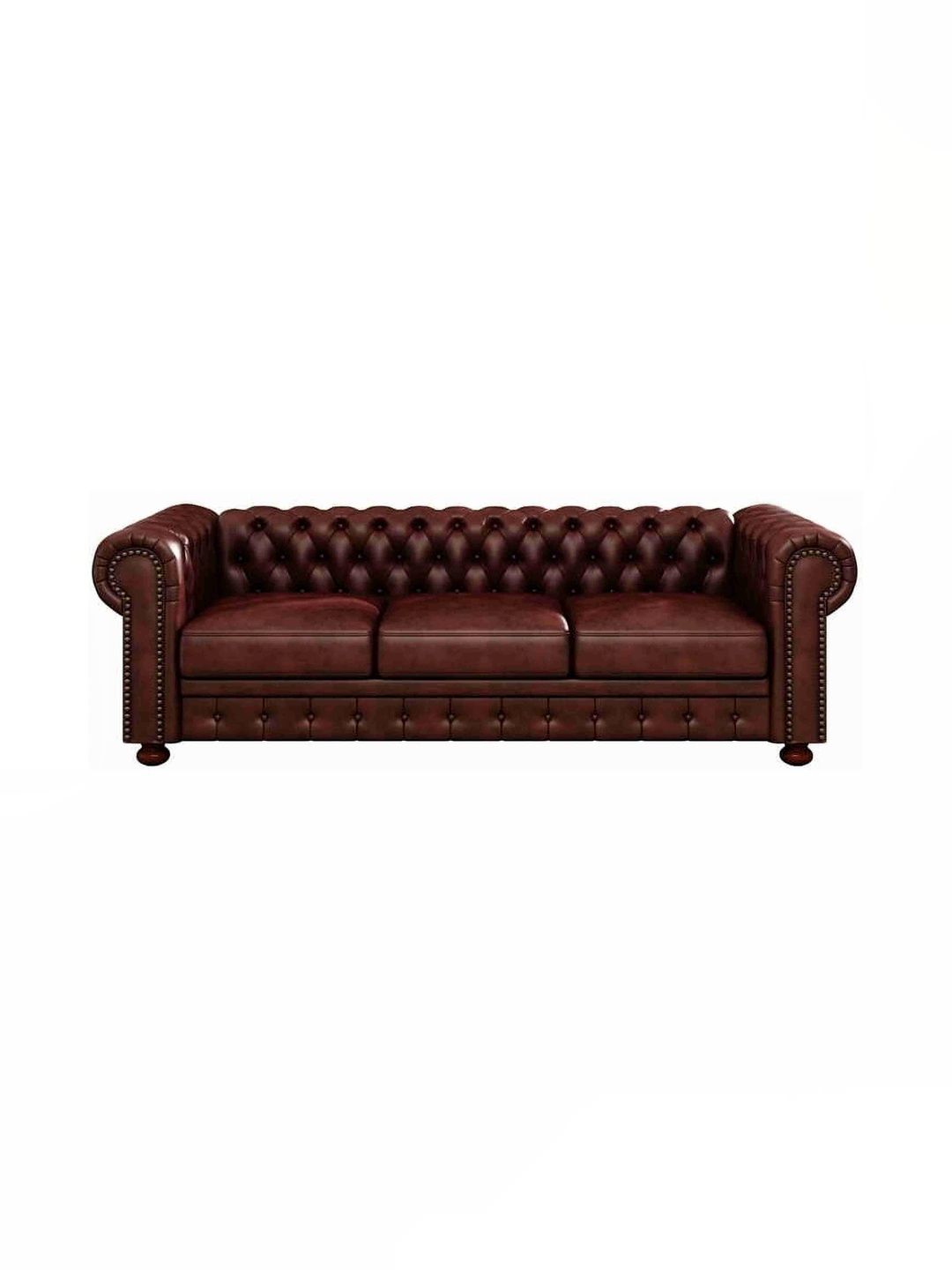 INDIAWOODMART Brown 3 Seater Sofa-picture-39