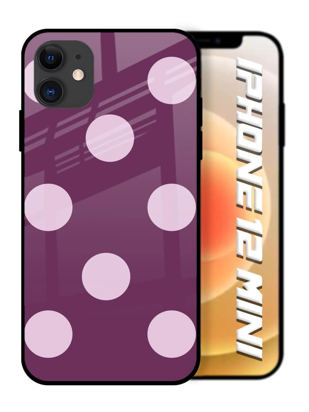 QRIOH Geometric Printed iPhone 12 Mini Back Case Mobile Accessories-image-30