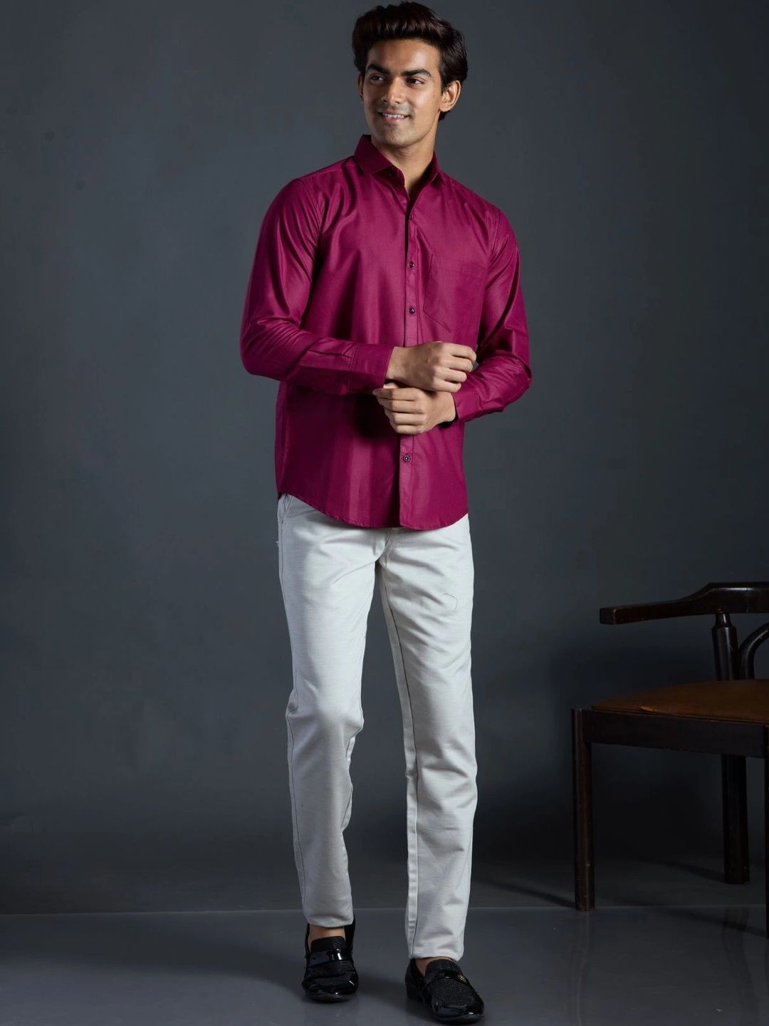 HERE&NOW Men Slim Fit Formal Shirt-picture-30