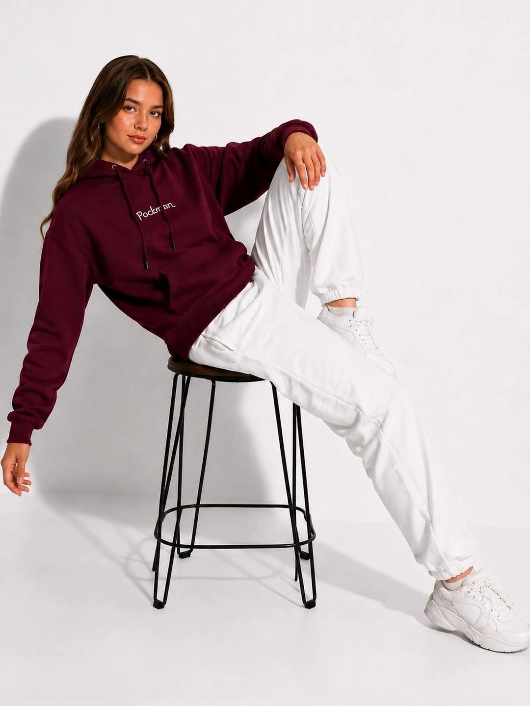 PockMAN Women Printed Hooded Sweatshirt-image-27