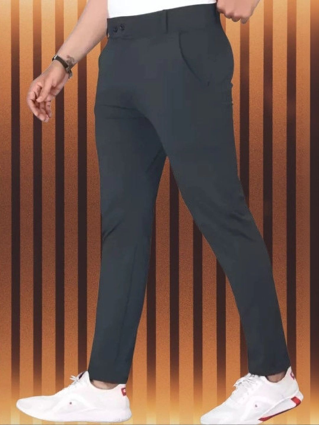 Nitya TrackP Men Smart Slim Fit Trousers-picture-36