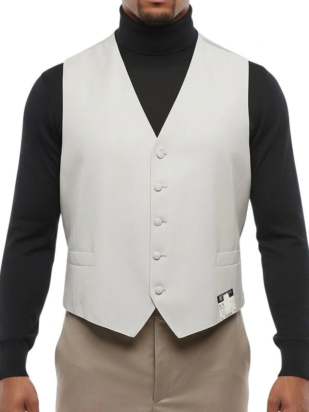 Corneliani Light Grey Sleeveless Waistcoat-picture-44
