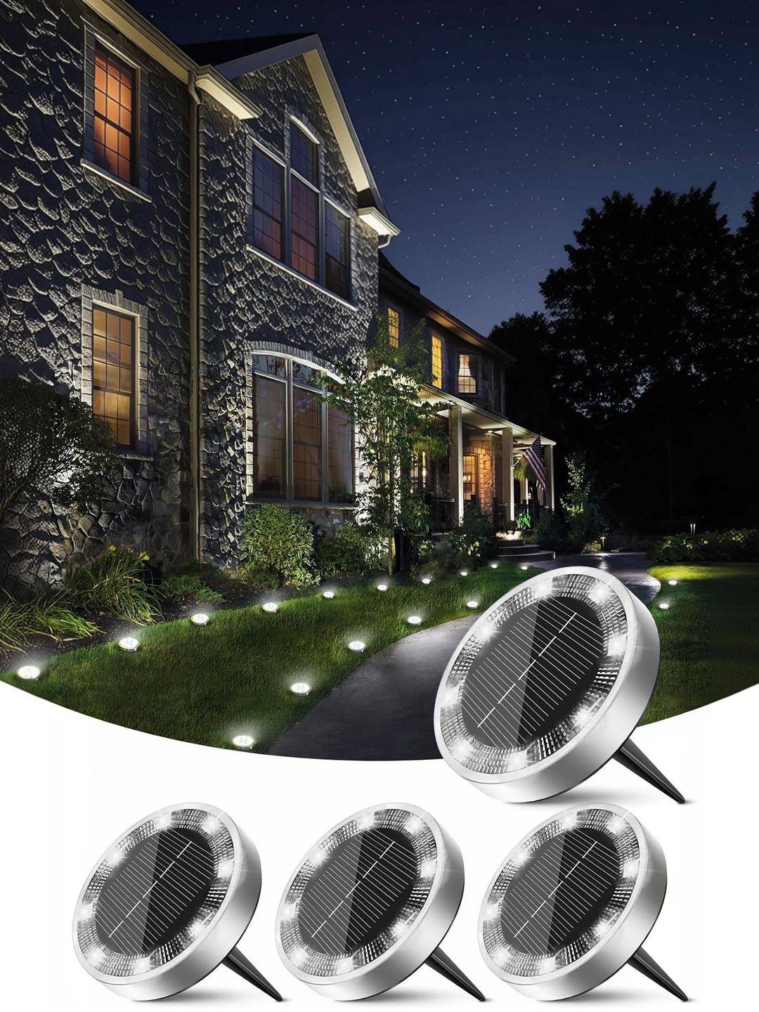 XERGY Black Mini Solar Powered Ground Lights-image-44