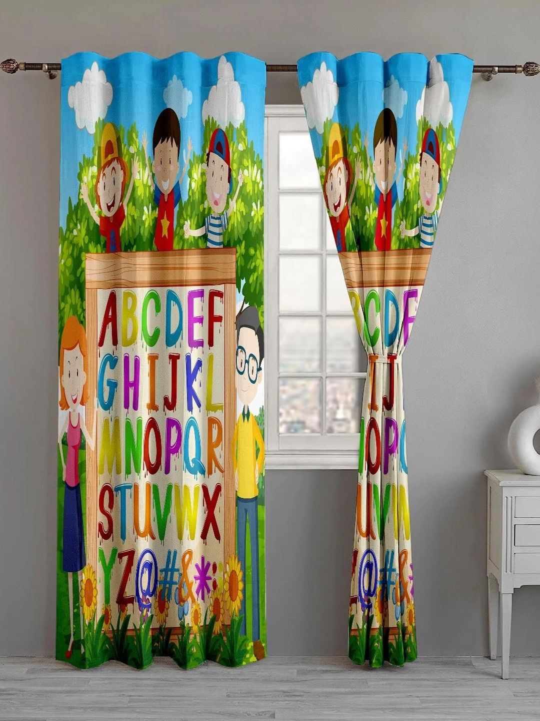 CURTAINRY Multicoloured Quirky Door Curtain-picture-35