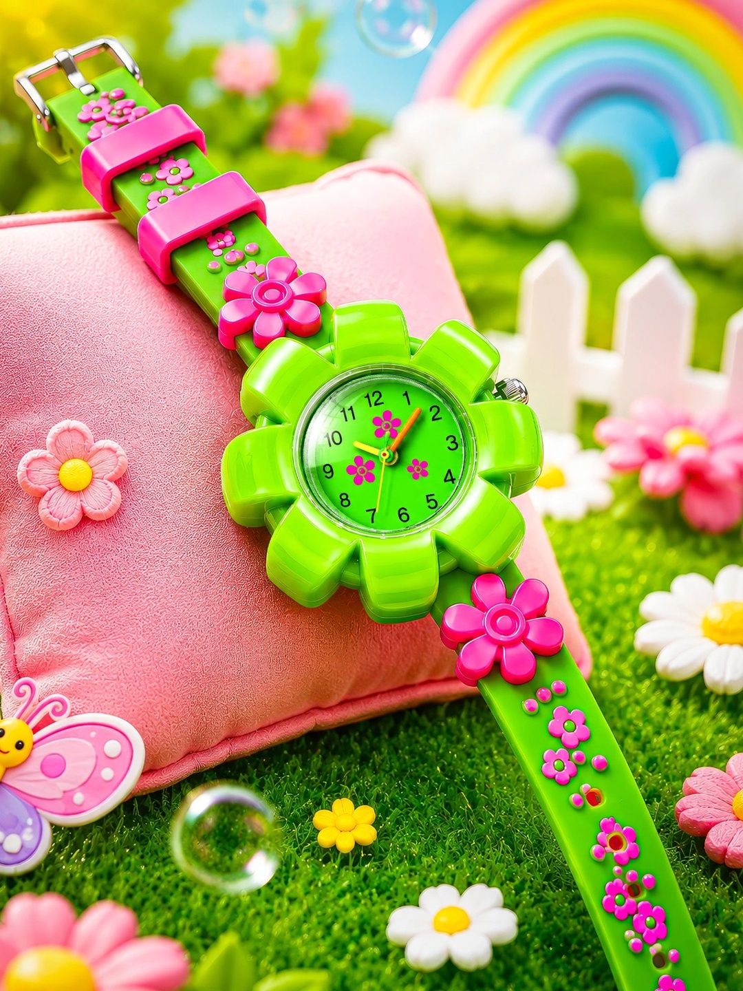 LOOKHAA Girls Embellished Dial & Embellished Straps Analogue Glow in the Dark Inlays Watch LOOK34_C1_GREEN-picture-52