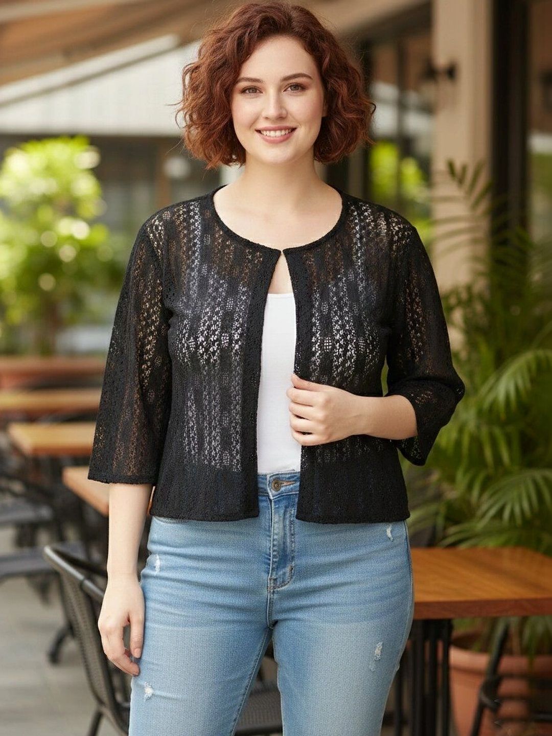 TENACITY Women Crop Sheer Shrug-picture-20