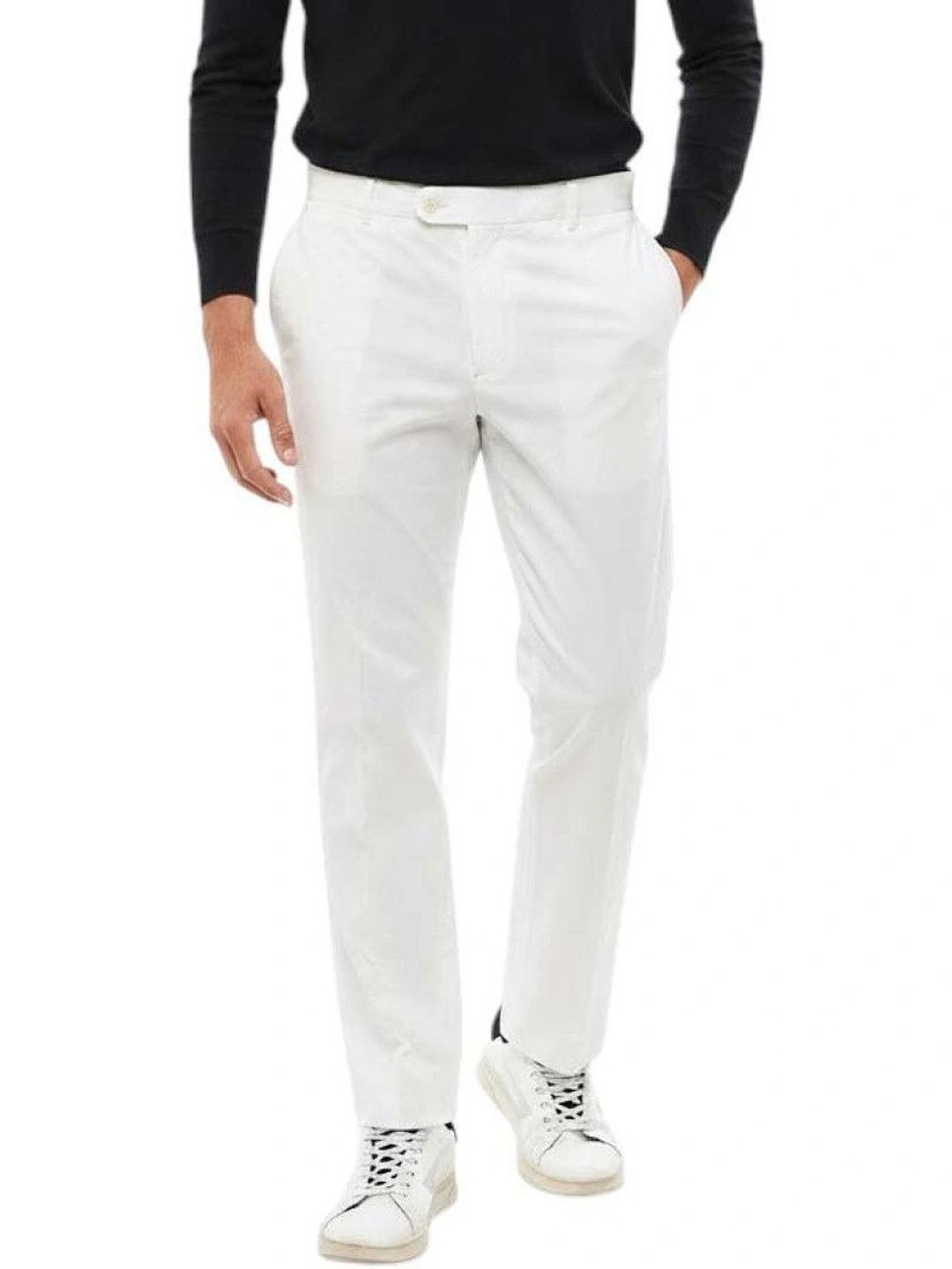 Corneliani White Flat Front Pants-picture-29