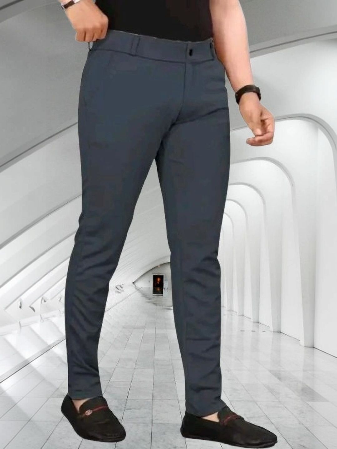 Nitya TrackP Men Smart Slim Fit Chinos Trousers-picture-37