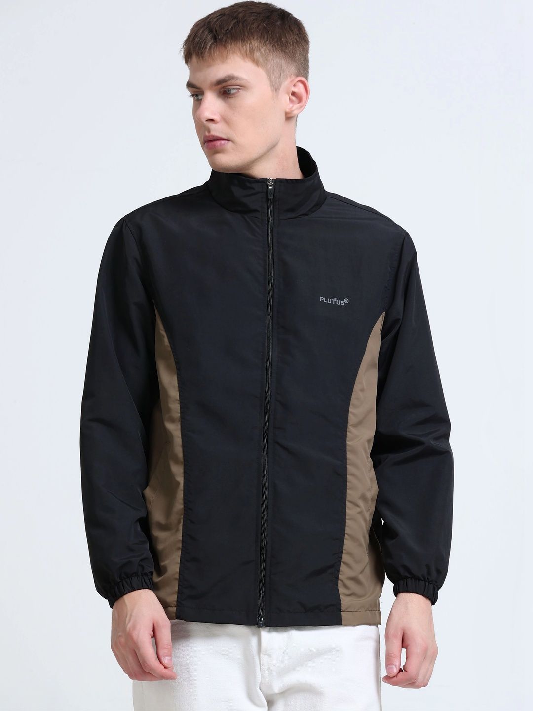 Plutus Men Colourblocked Lightweight Open Front Jacket-picture-45