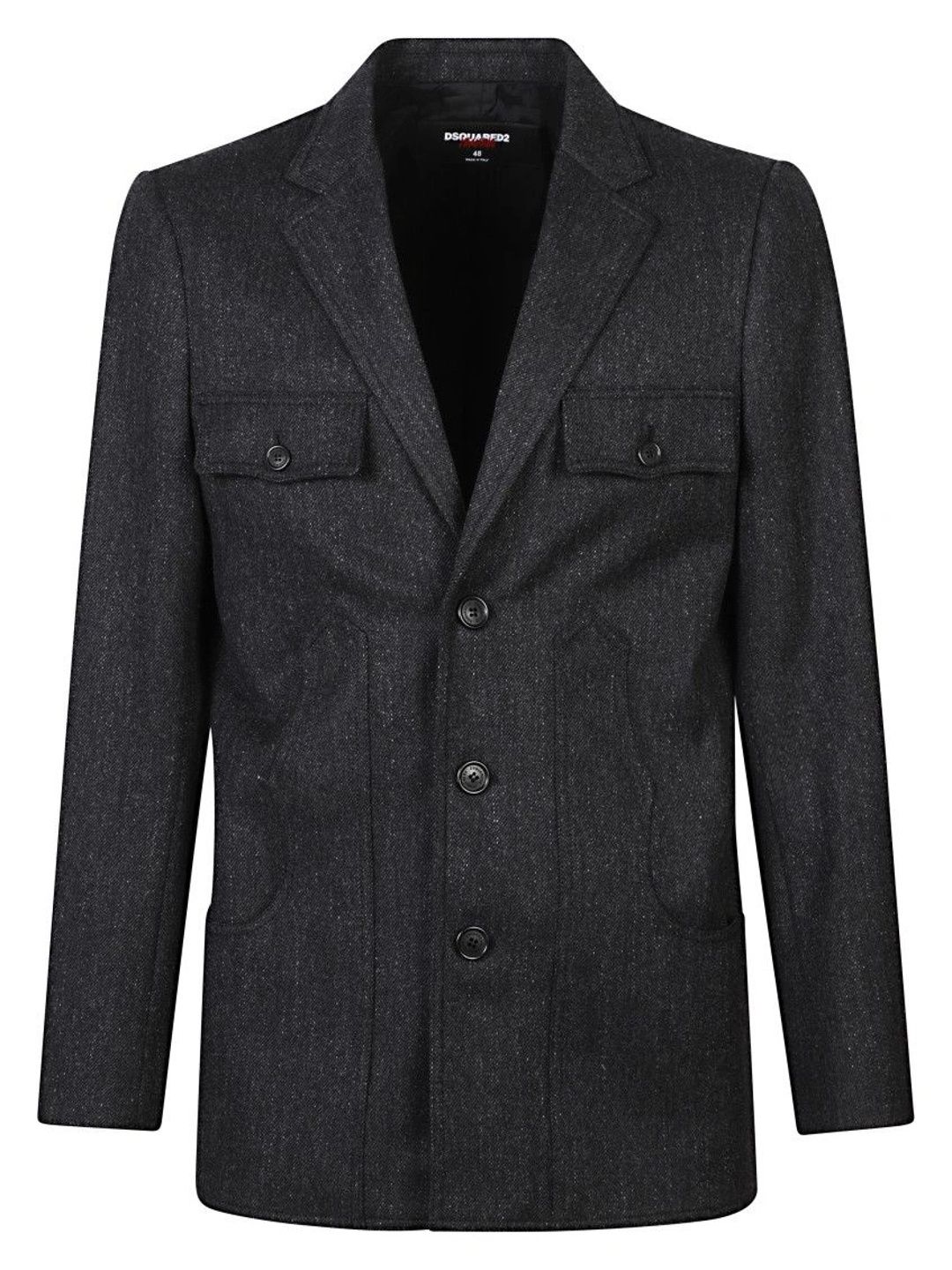 Dsquared2 Dark Grey Single Breasted Blazer-image-1