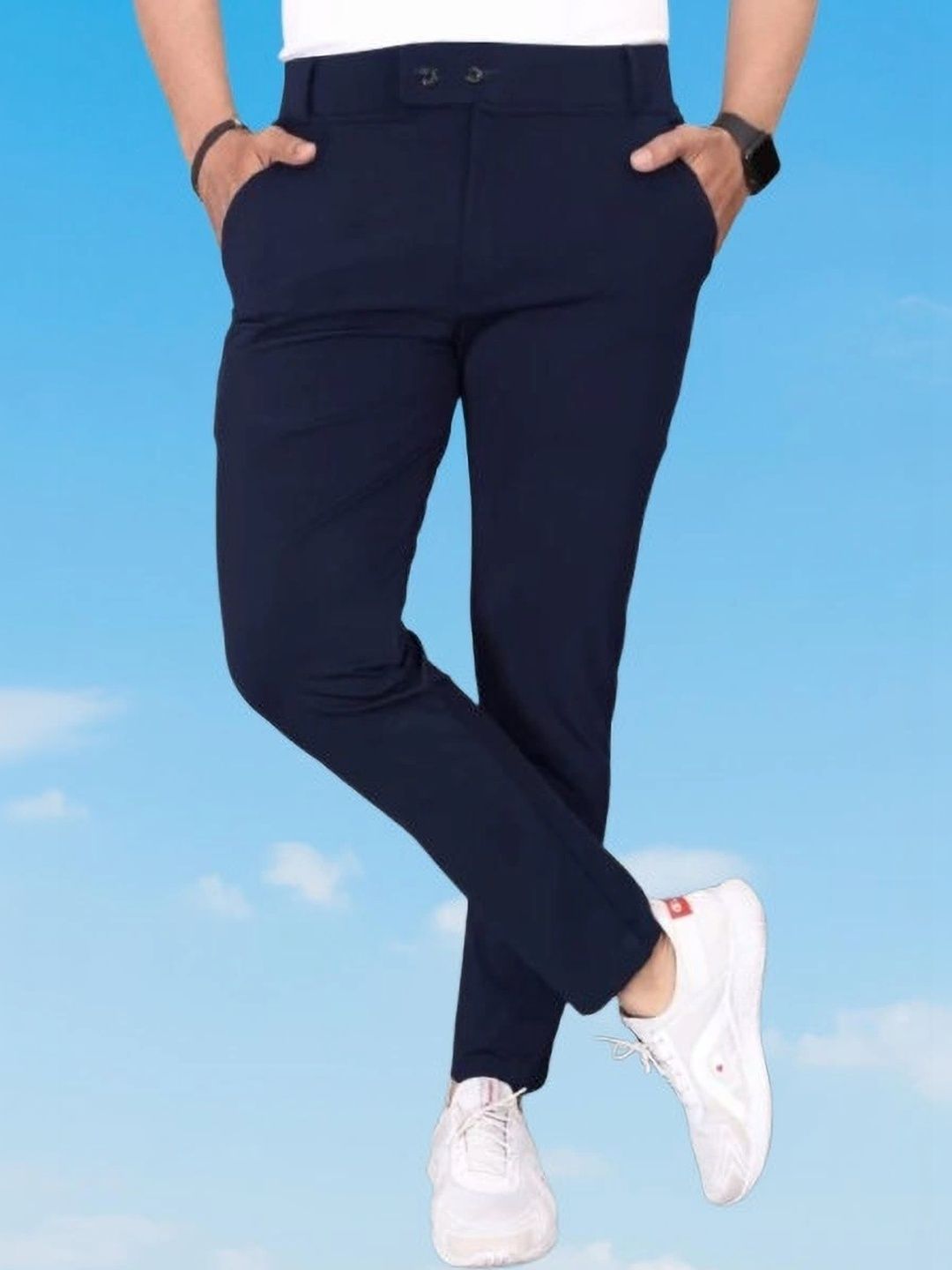 Nitya TrackP Men Smart Slim Fit Chinos Trousers-picture-43
