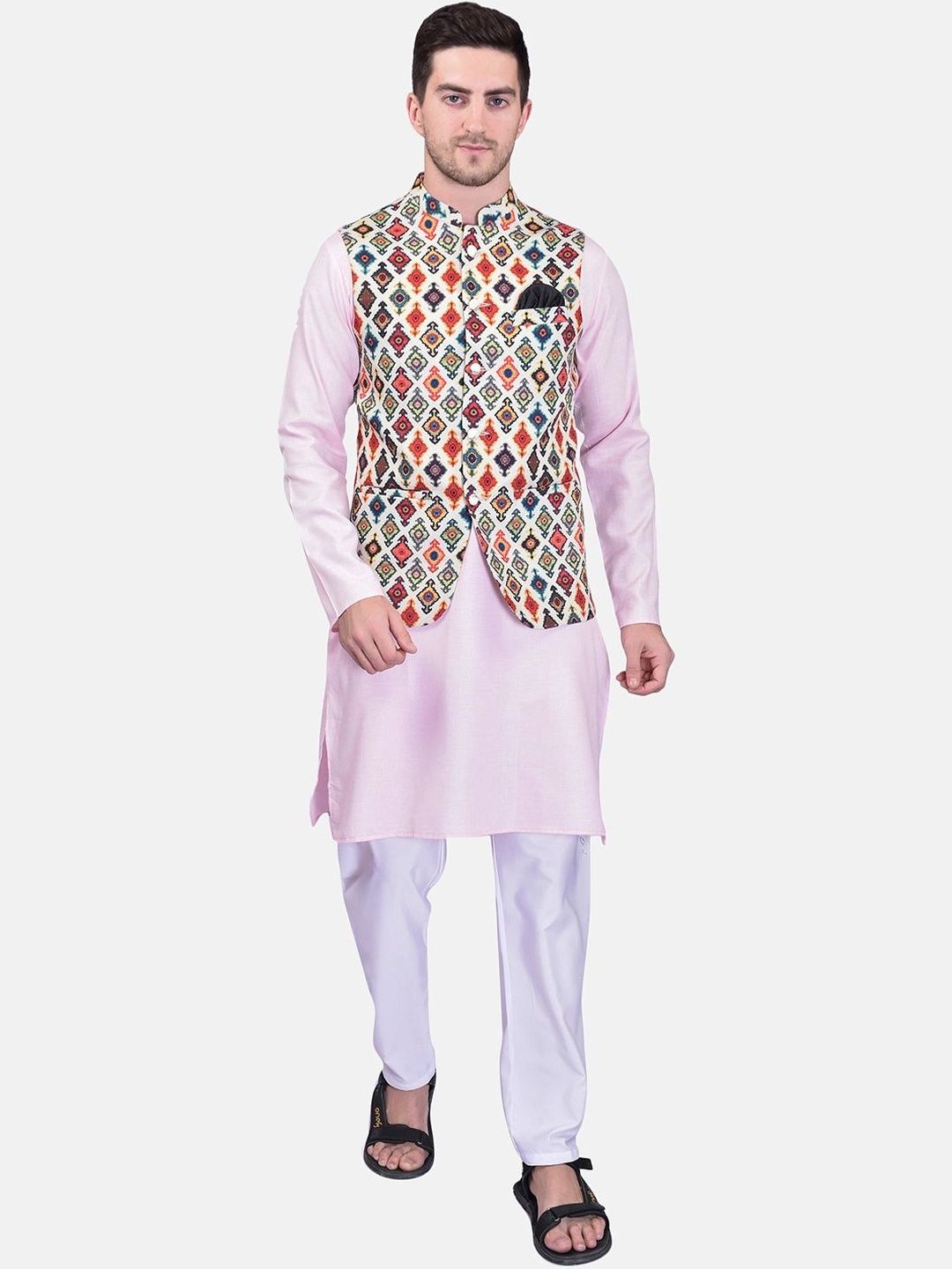 Moda Rapido Men Regular Pure Cotton Kurta with Pyjamas-picture-17