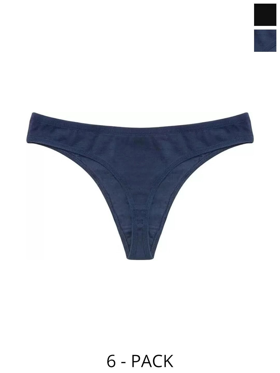Bebron Women Pack of 6 Assorted Thongs-image-8