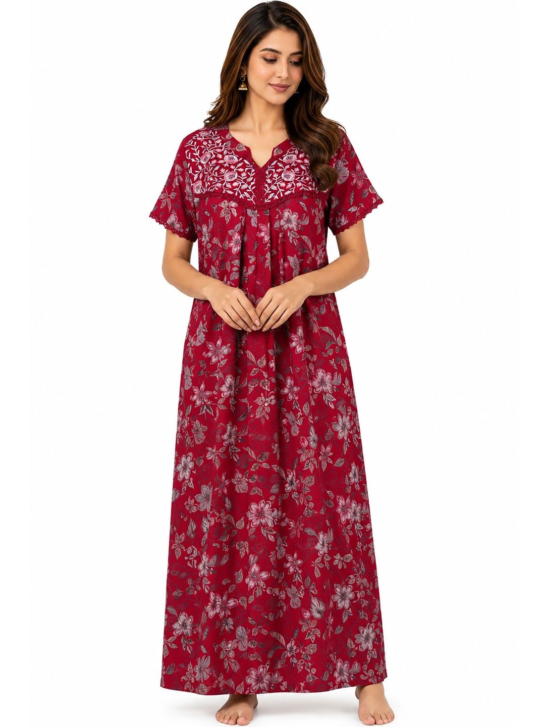 Orchid Elegance Printed Maxi Nightdress-picture-42