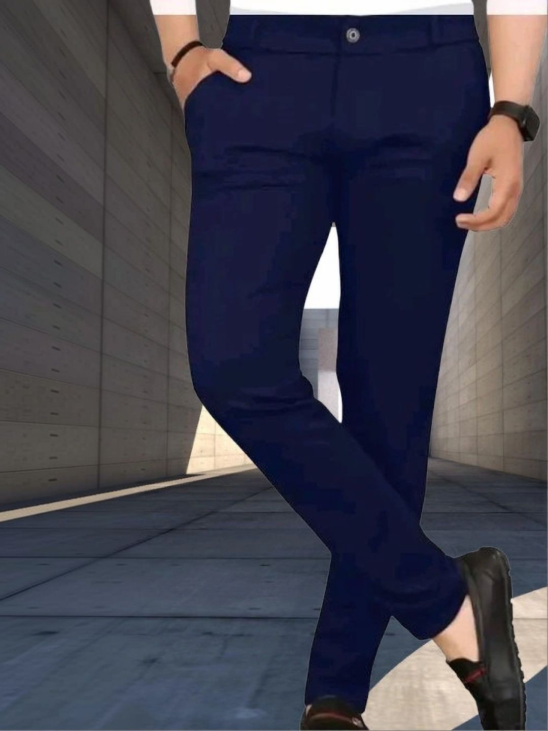 Nitya TrackP Men Smart Slim Fit Trousers-picture-42