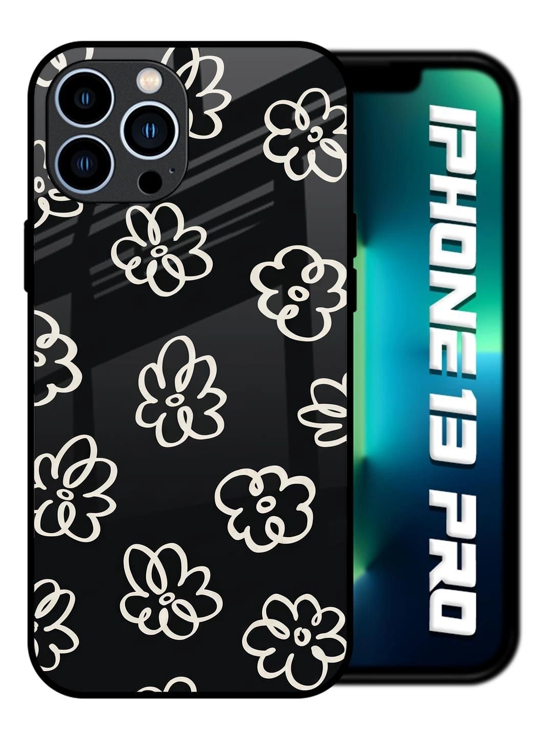 QRIOH Floral Printed iPhone 13 Pro Back Case Mobile Accessories-picture-30