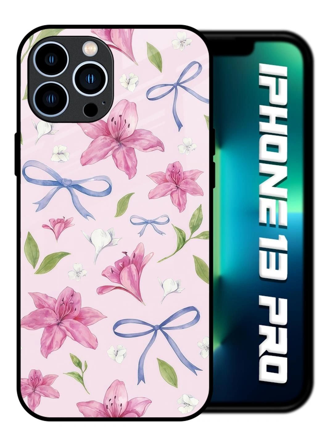 QRIOH Floral Printed iPhone 13 Pro Back Case Mobile Accessories-picture-34