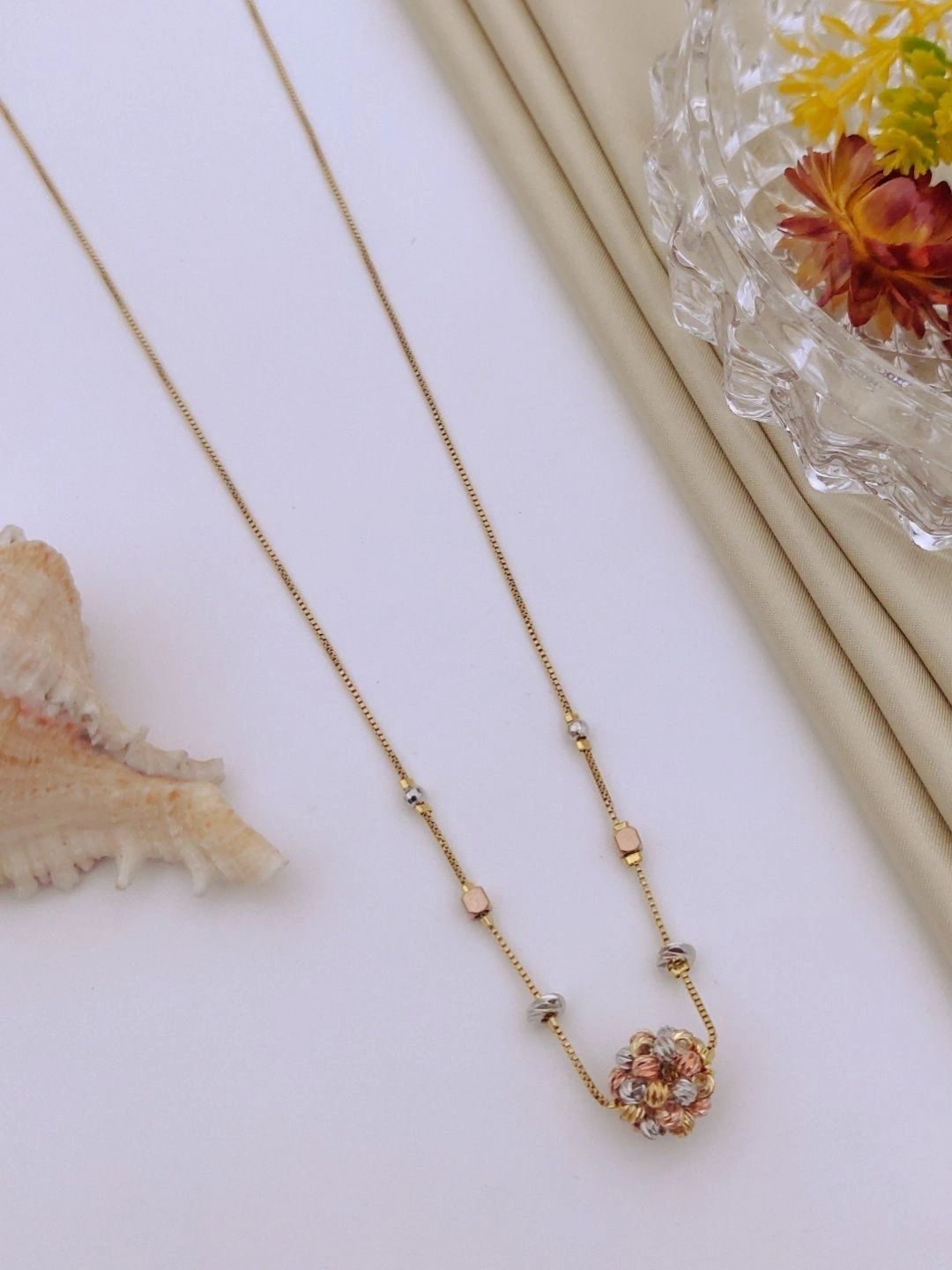 DressBerry Brass Gold-Plated Necklace-image-48