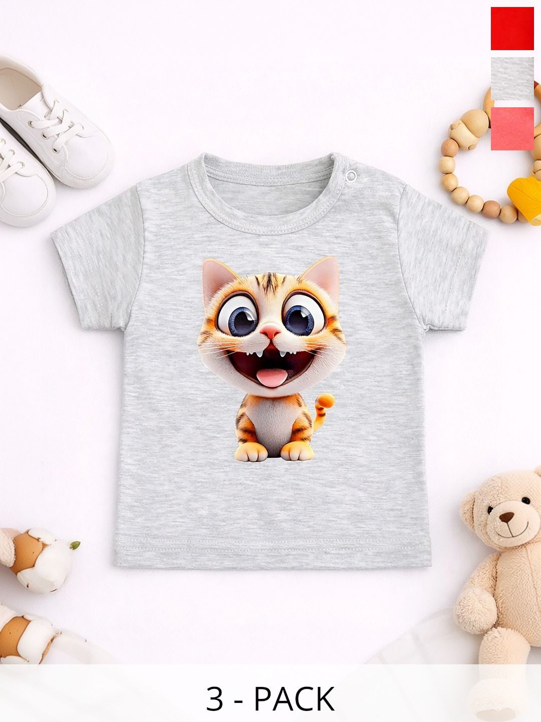 THE MAPLES FASHION Boys 3 Printed T-shirt-picture-48