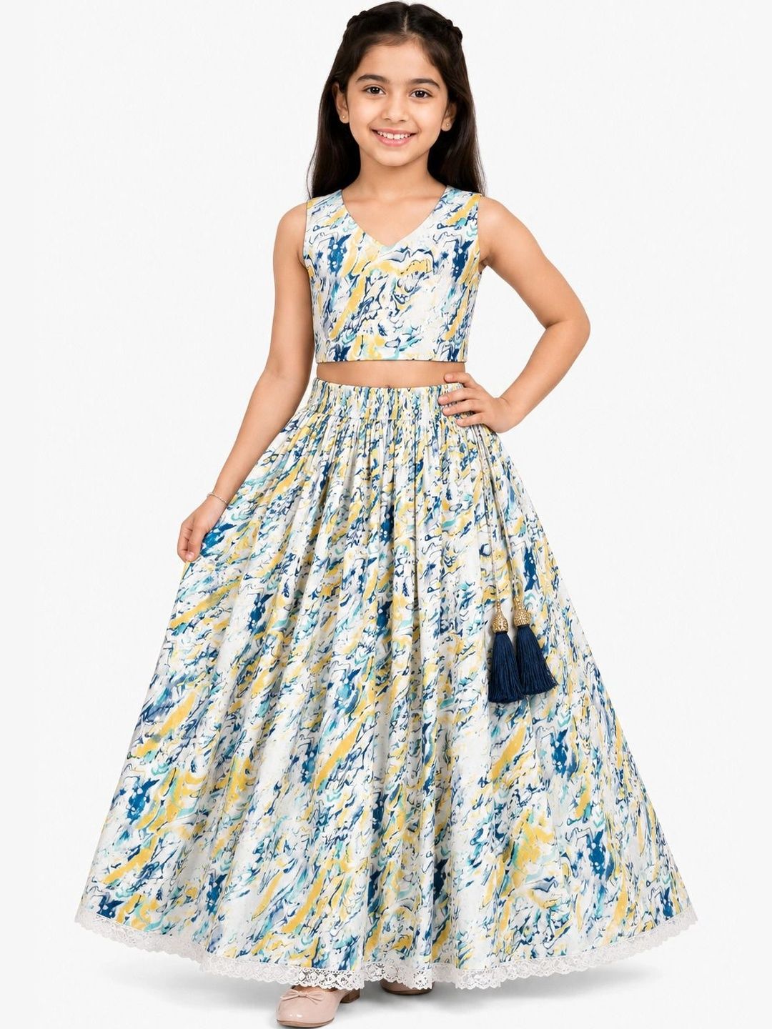 Leons Fab Girls Printed Ready to Wear Lehenga &-picture-17